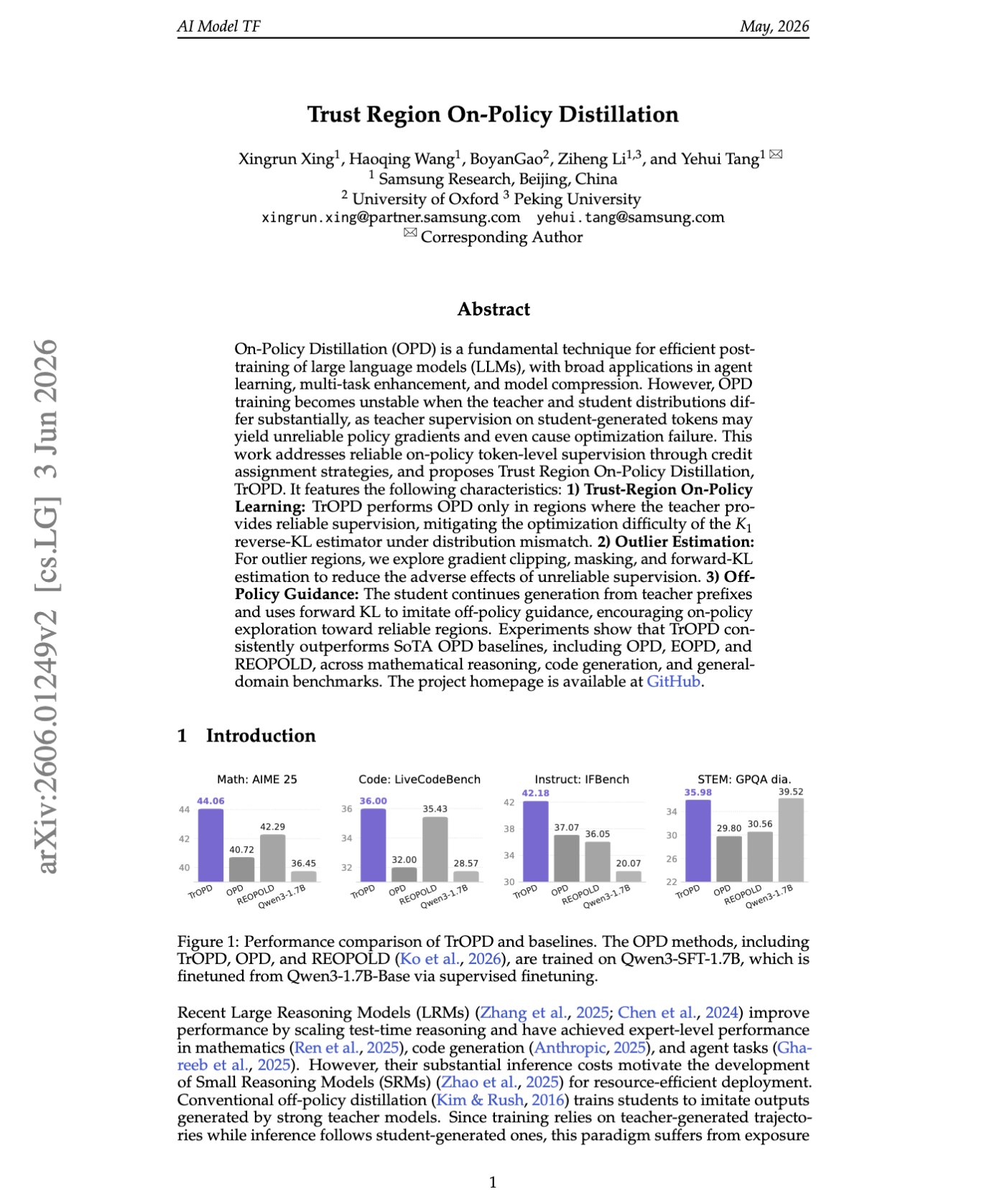Trust Region On-Policy Distillation: Learning from reliable teacher signals