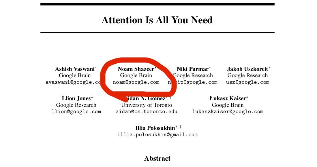 Noam Shazeer, co-author of Transformer paper, joins OpenAI