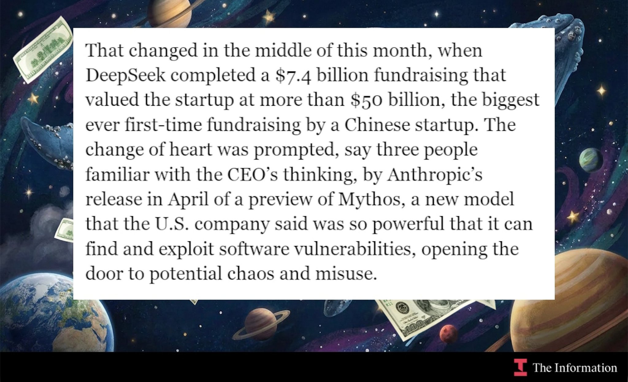 Anthropic’s Mythos forces DeepSeek into $7.4B fundraising
