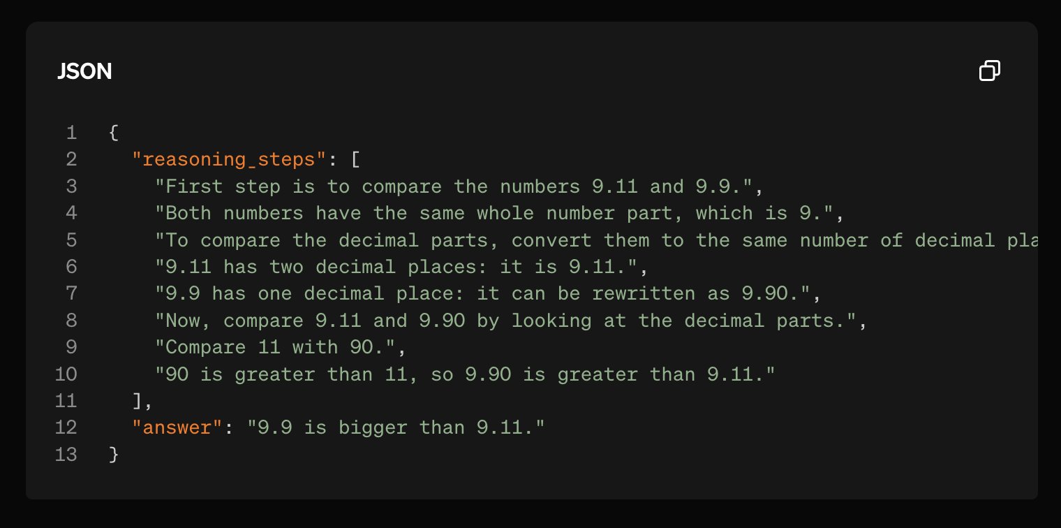 OpenAI docs include ‘9.11 > 9.9’ solved by JSON output