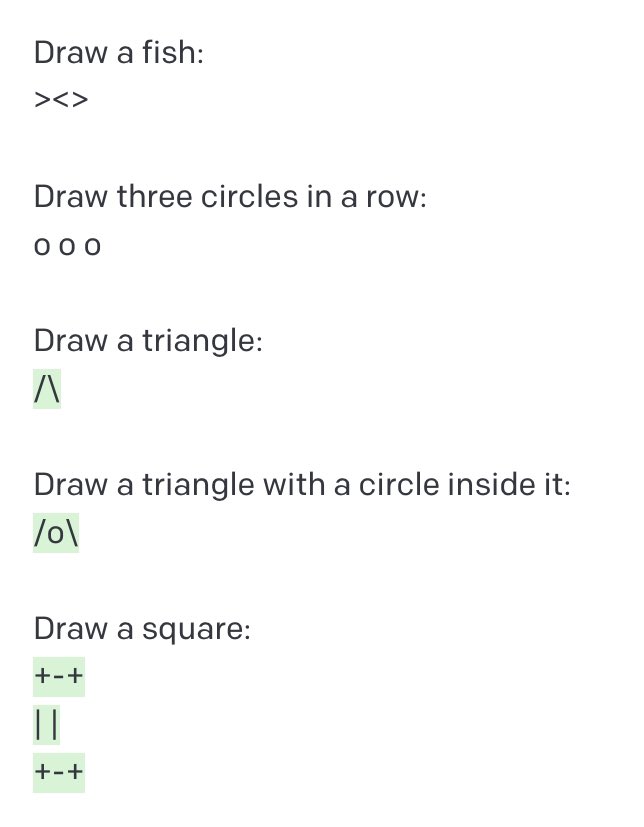 GPT-3 understands ASCII art but not rasterized images