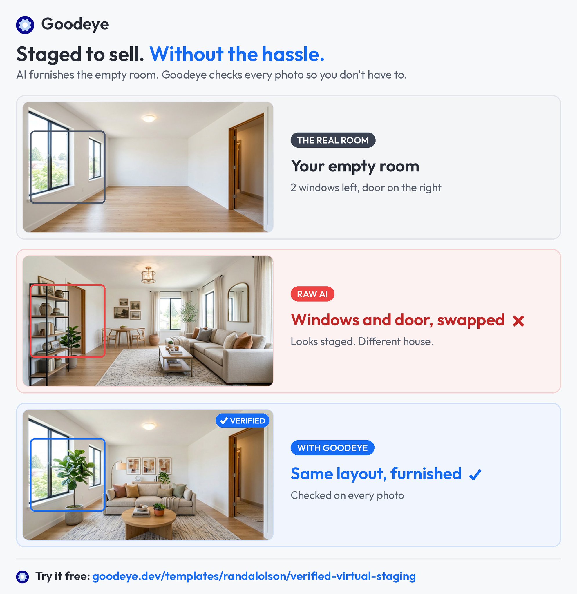 AI house staging for dollars, solves window misplacement problem