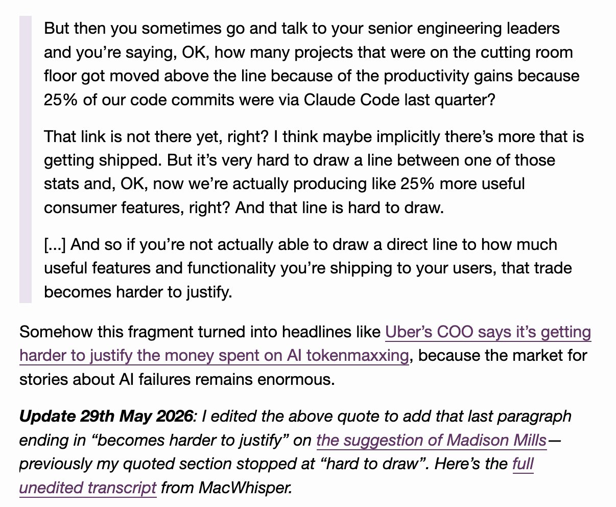 Updated post on product market fit with AI failure stories note