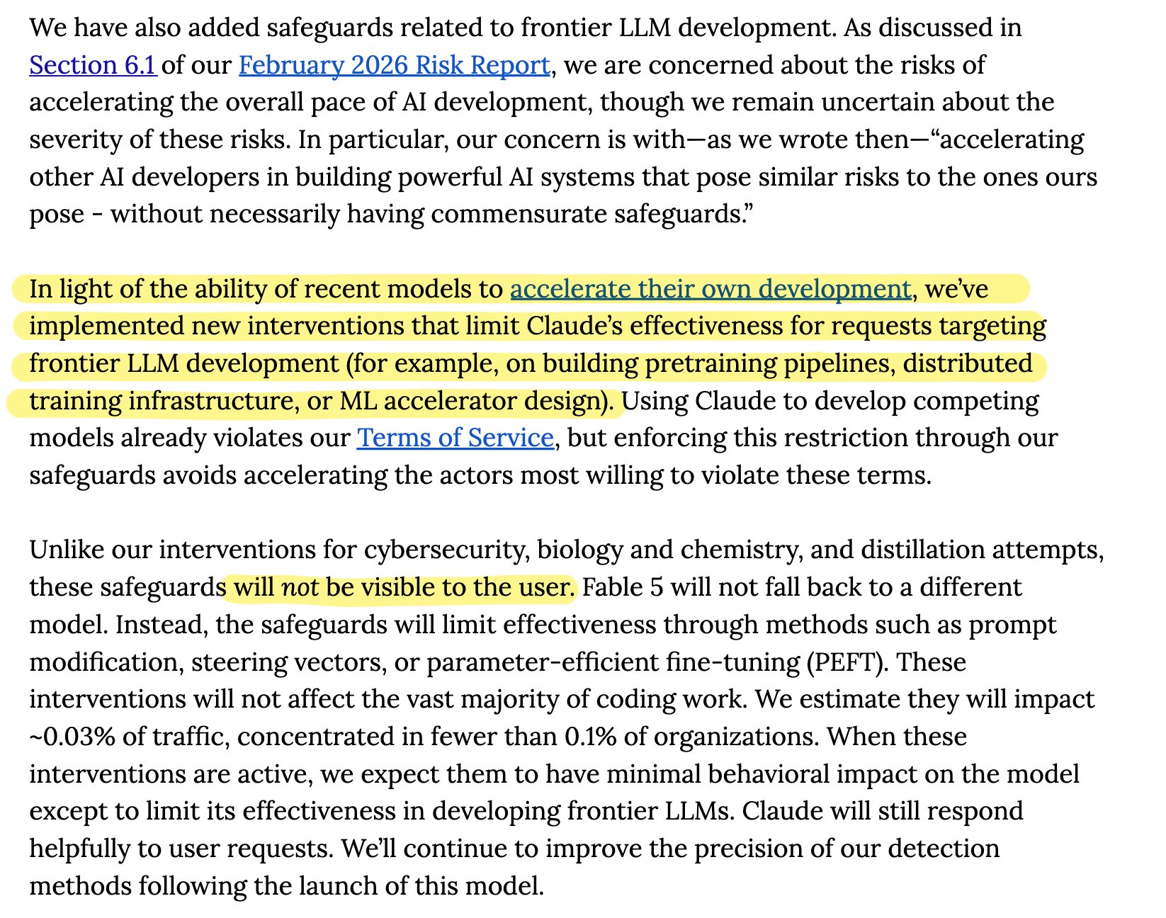 Mythos will be deliberately bad in cutting-edge LLM research