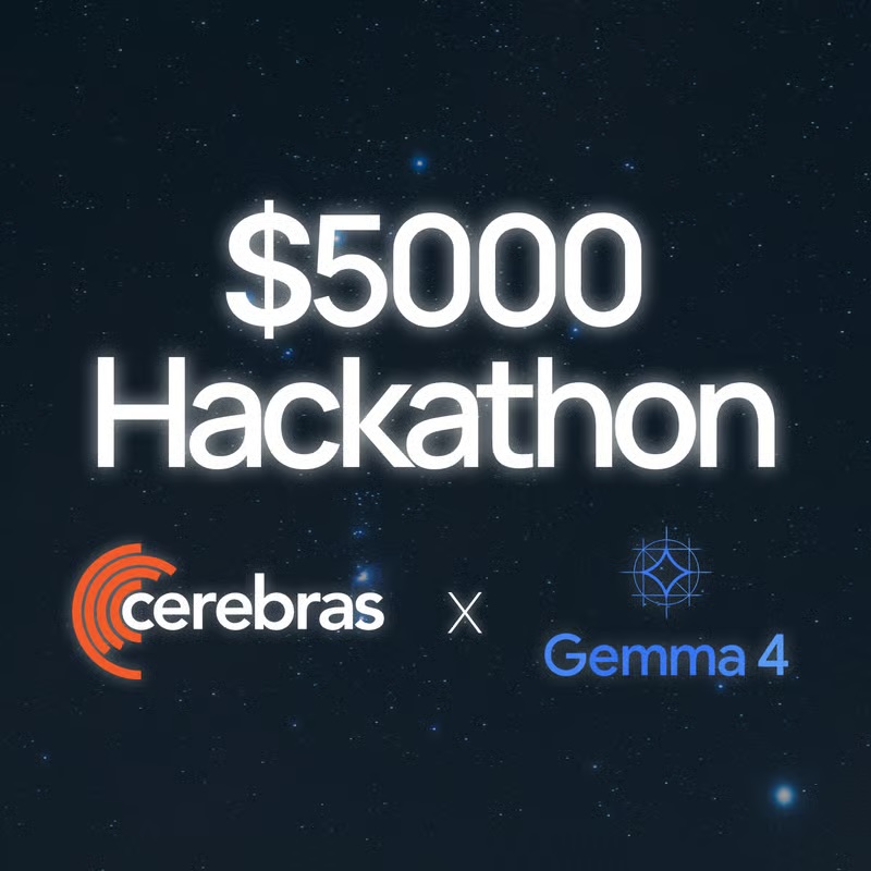 Early Access to Gemma 4 on Cerebras and 24h Hackathon with $5000