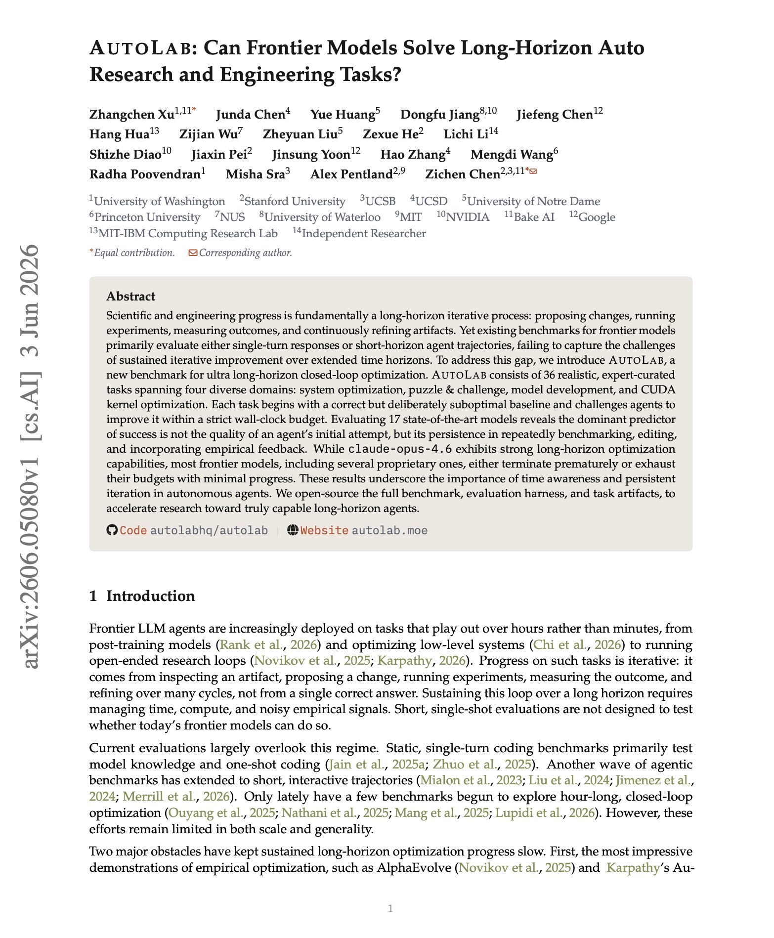 AutoLab: Encoding Persistence in Long-Horizon Agents
