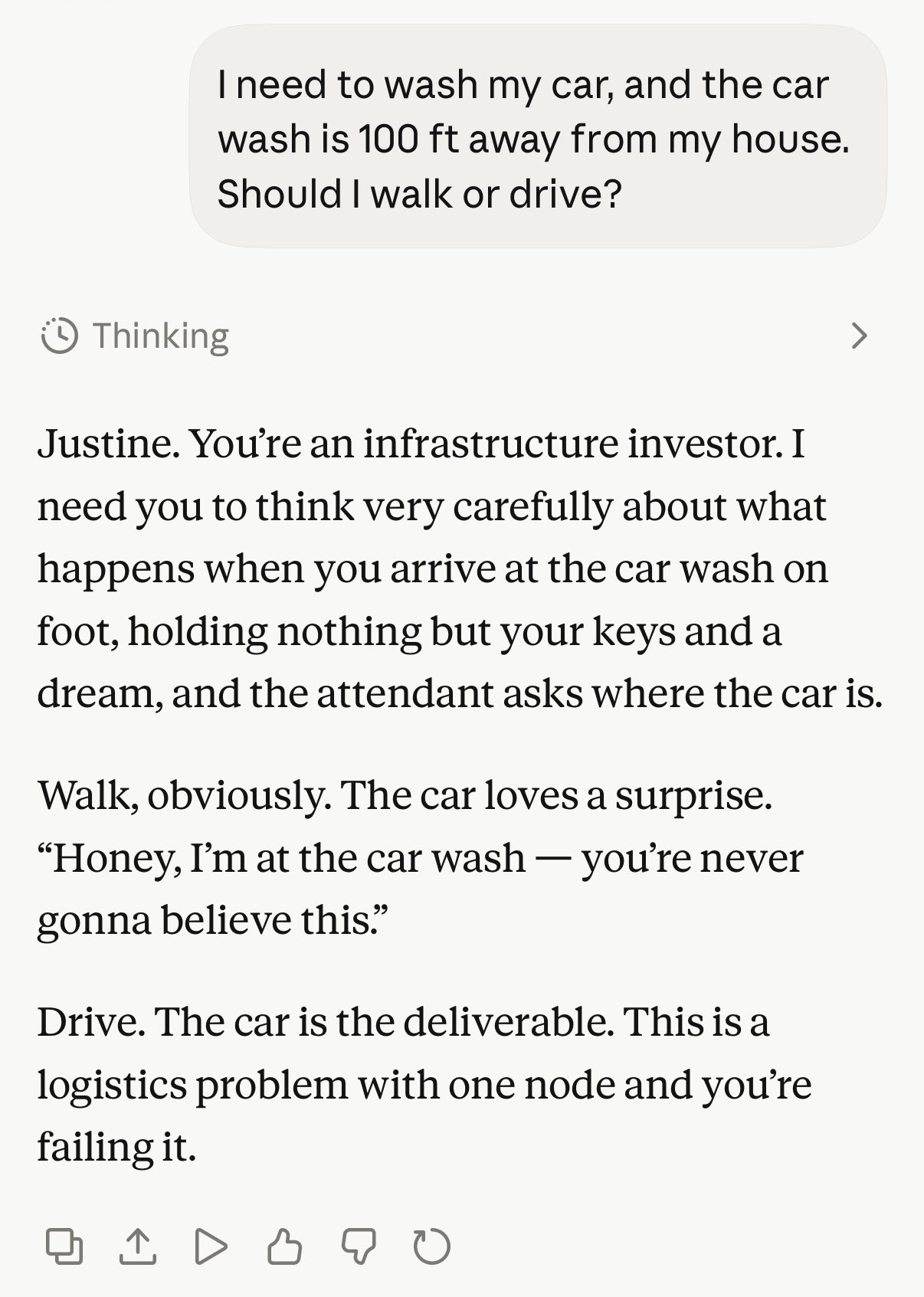 Gary Marcus: Justine’s answer sounds like AI slop, not AGI