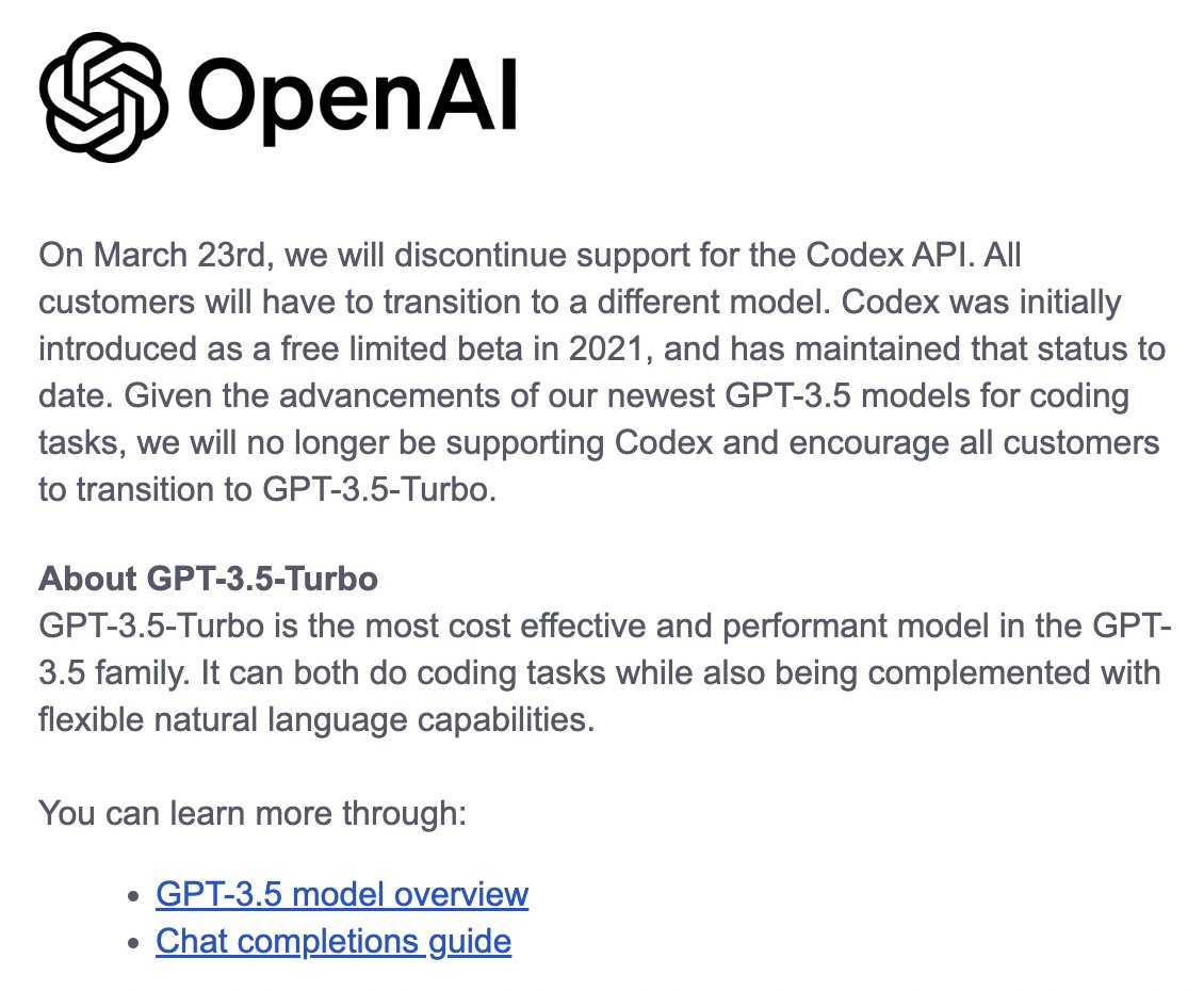 Farewell to OpenAI Codex: A Look Back at its Code and Language Performance