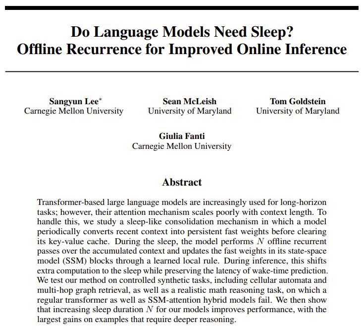 Language Models Need Sleep Research Paper and Report