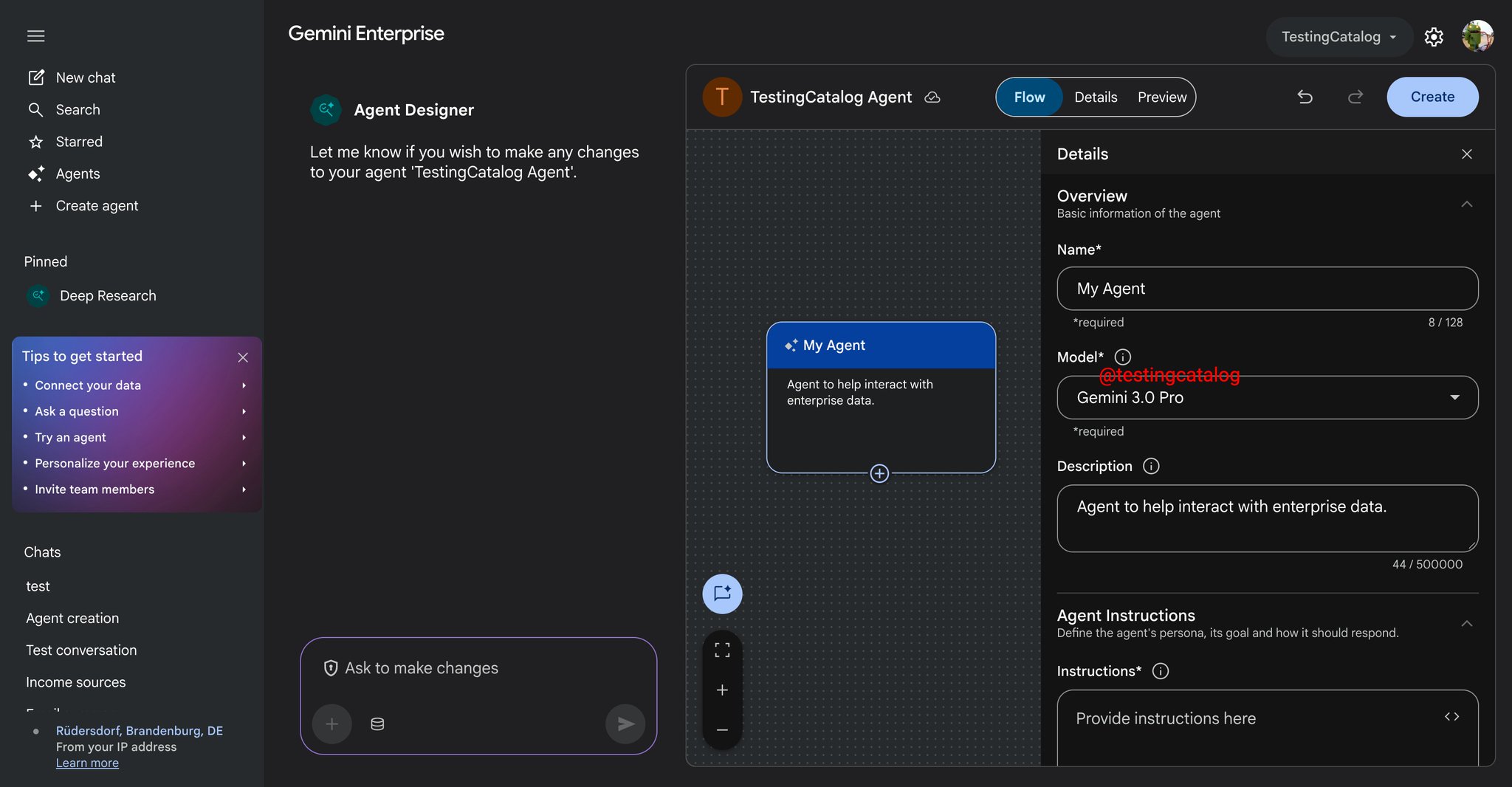 Gemini 3.0 Pro Preview spotted in Gemini Enterprise