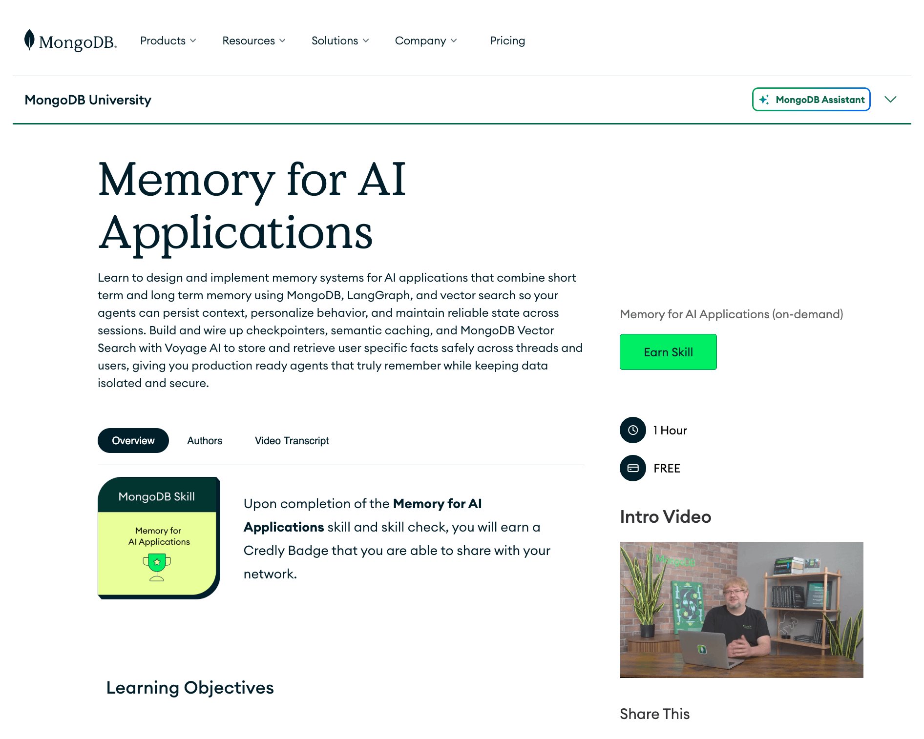 Give AI Agents Persistent Memory with LangGraph and MongoDB