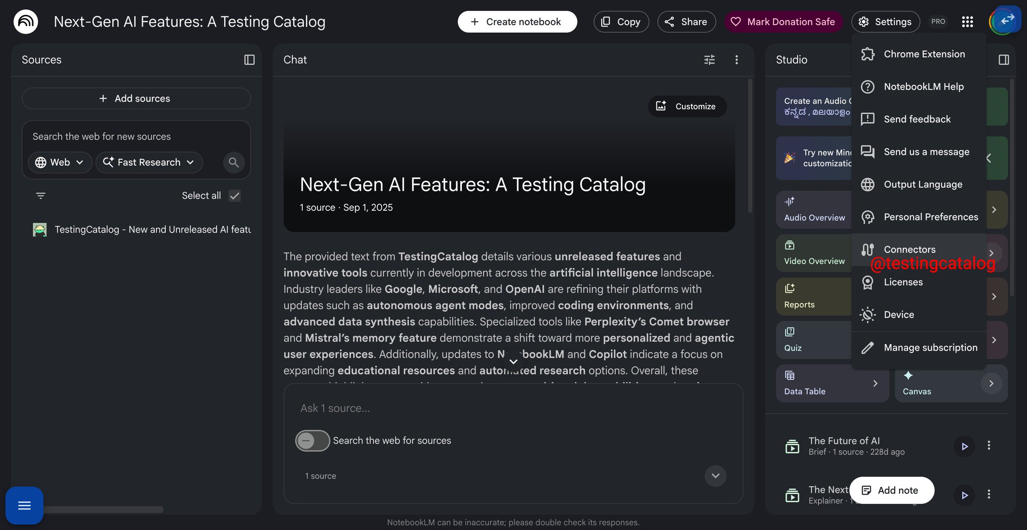 Top 3 upcoming NotebookLM features: Canvas, Preferences, and more