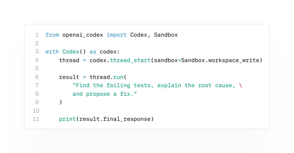 Codex Python SDK Released for Embedding in Python Apps - AI Dynamics