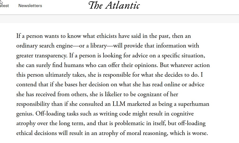 Ted Chiang’s moral atrophy concern vs AI’s ethical performance