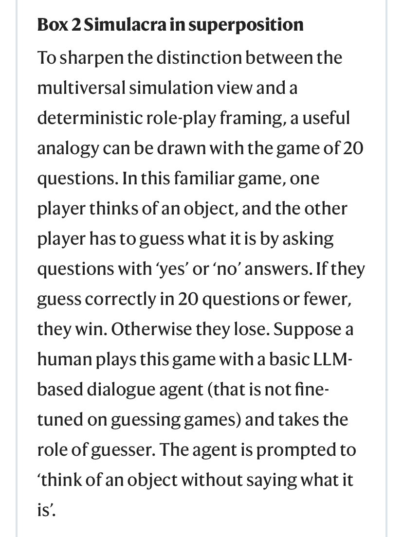 Don’t play 20 Questions with LLMs due to superposition of simulacra