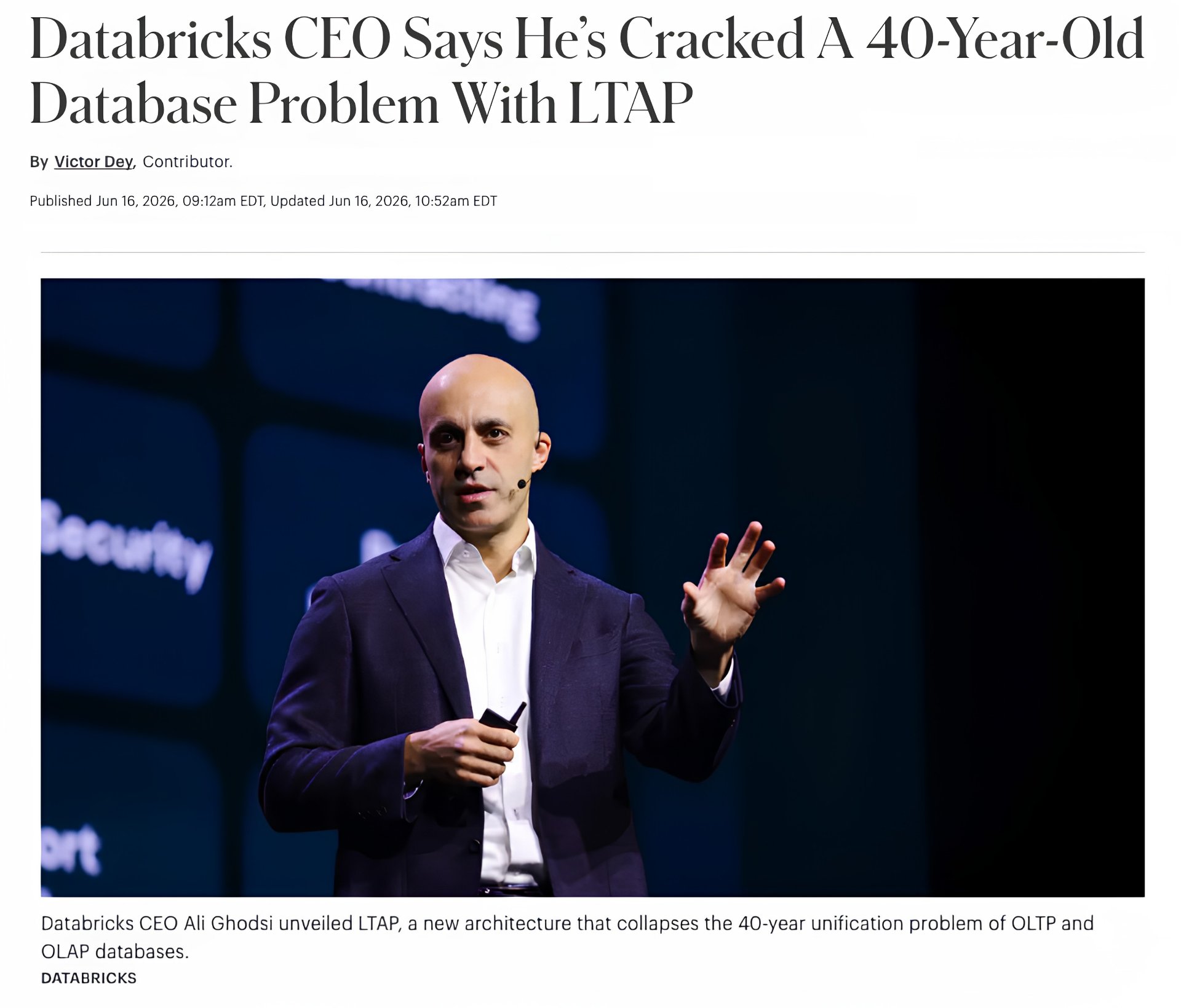 Ali Ghodsi wants to rebuild the data stack for agentic AI