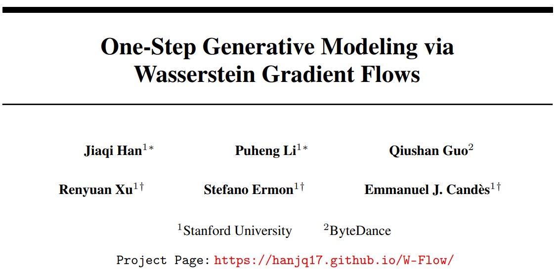 W-Flow: Single-step image generation via Wasserstein gradient flow