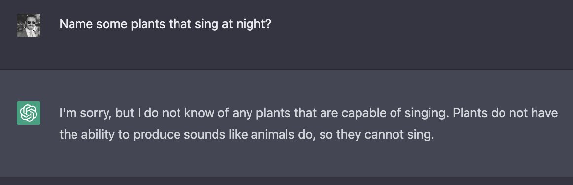 ChatGPT avoids hallucination on Hofstadter/Bender questions