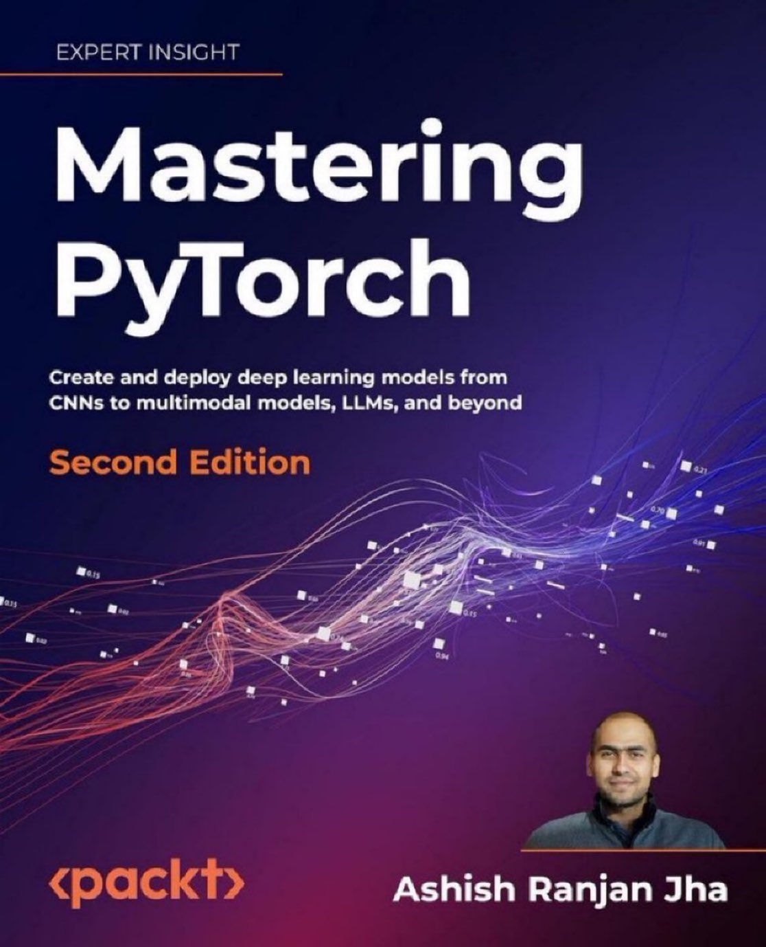 Mastering PyTorch book covering deep learning from CNNs to LLMs