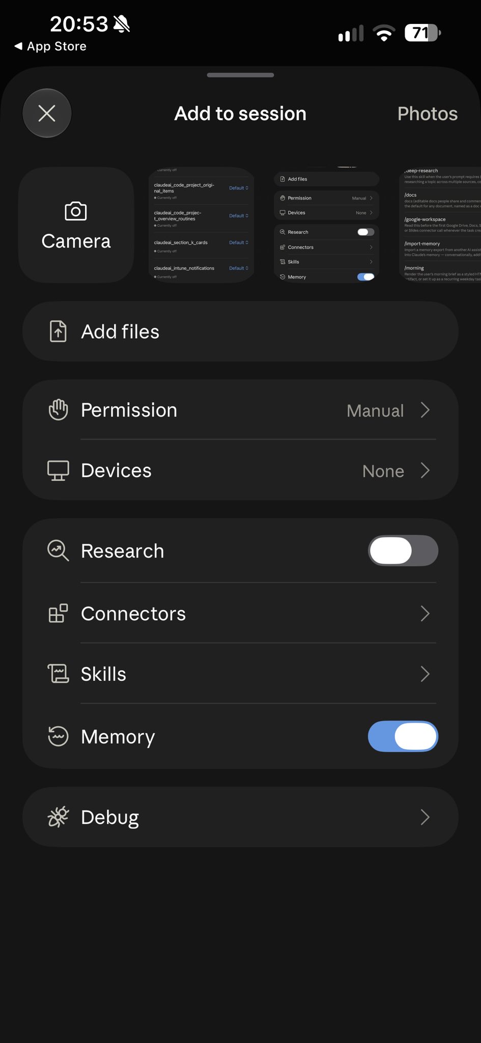 Claude mobile chats get Skills attachment menu