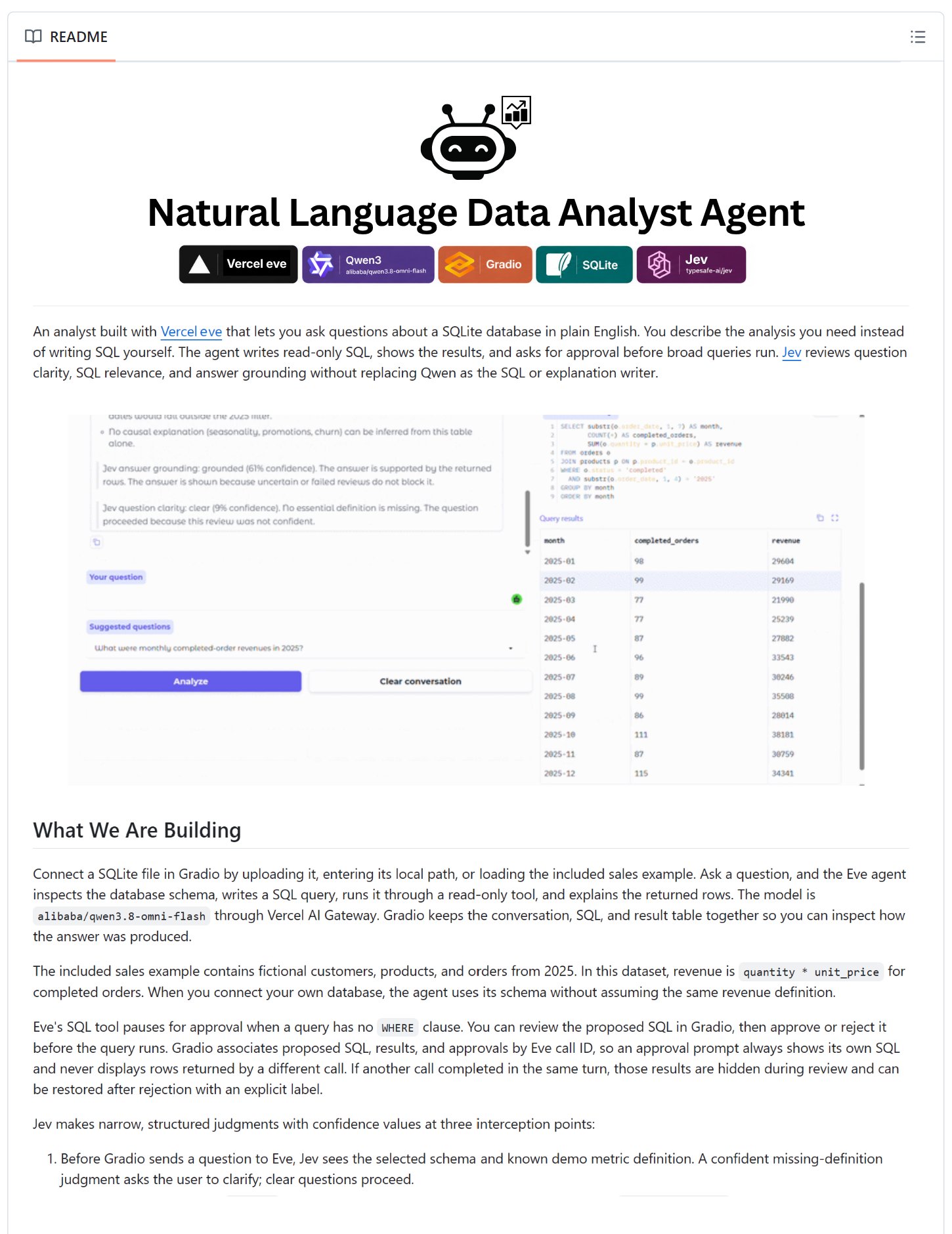 Data analyst agent built with Qwen and review layer