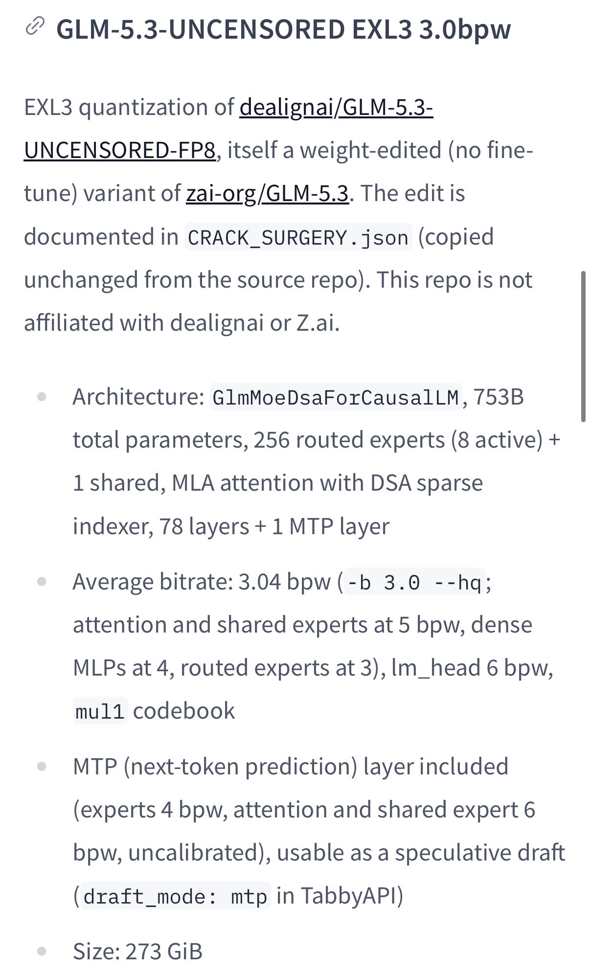 GLM5.3 uncensored model released on Hugging Face