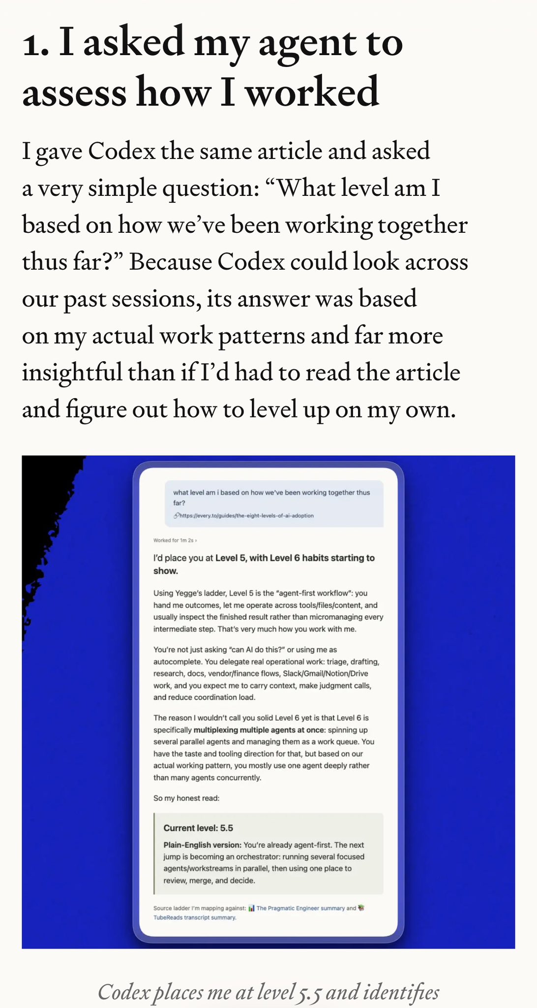 Ask AI to evaluate you and suggest workflow upgrades