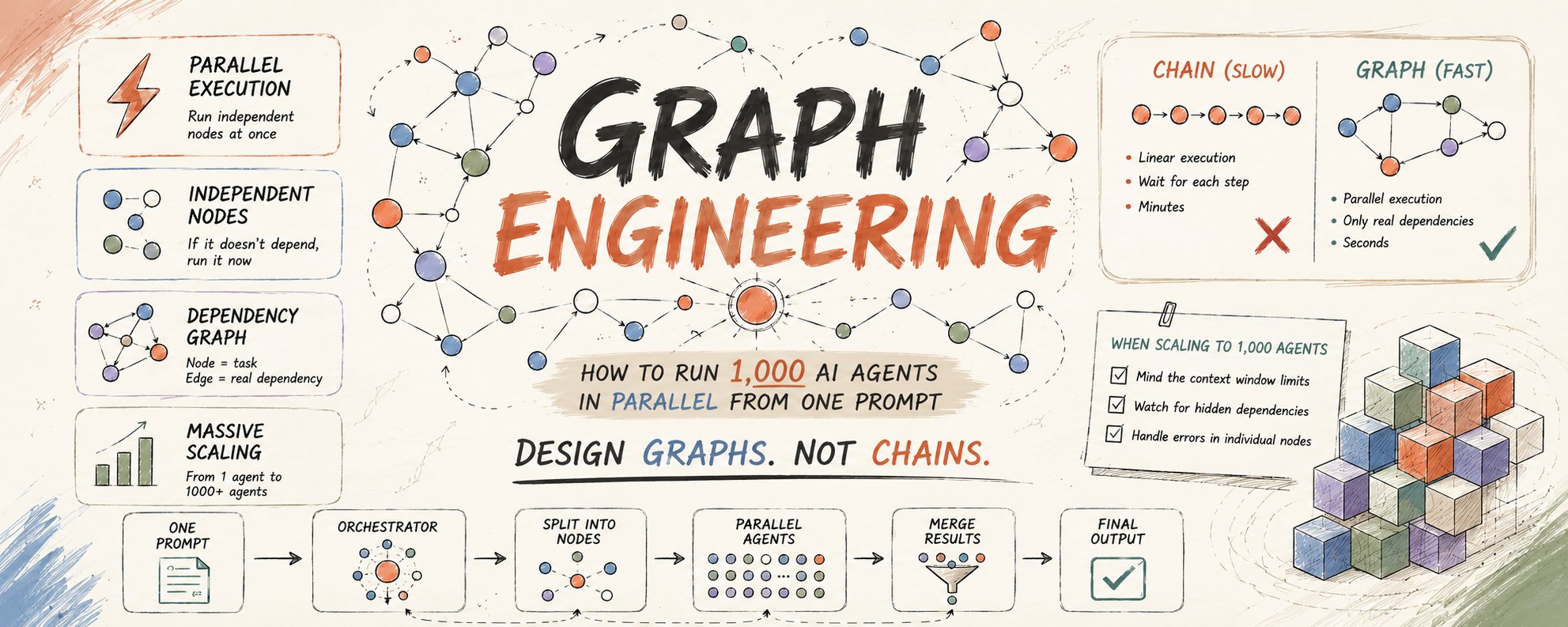 Graph Engineering: Running 1,000 AI Agents in Parallel