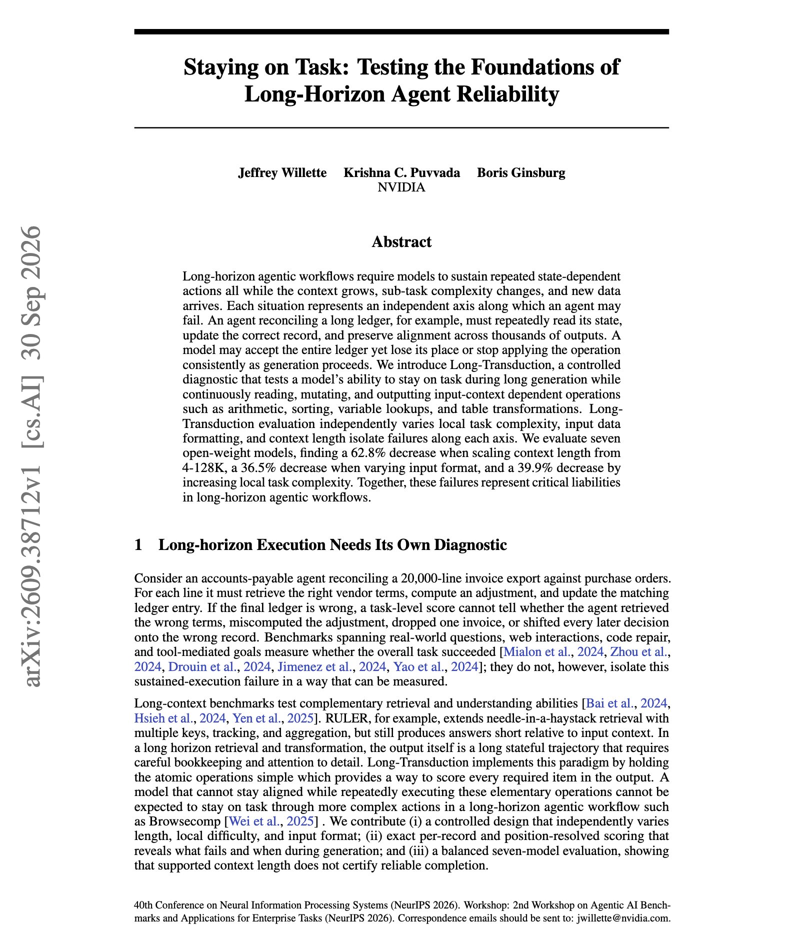 NVIDIA paper on long-running AI agents and context loss