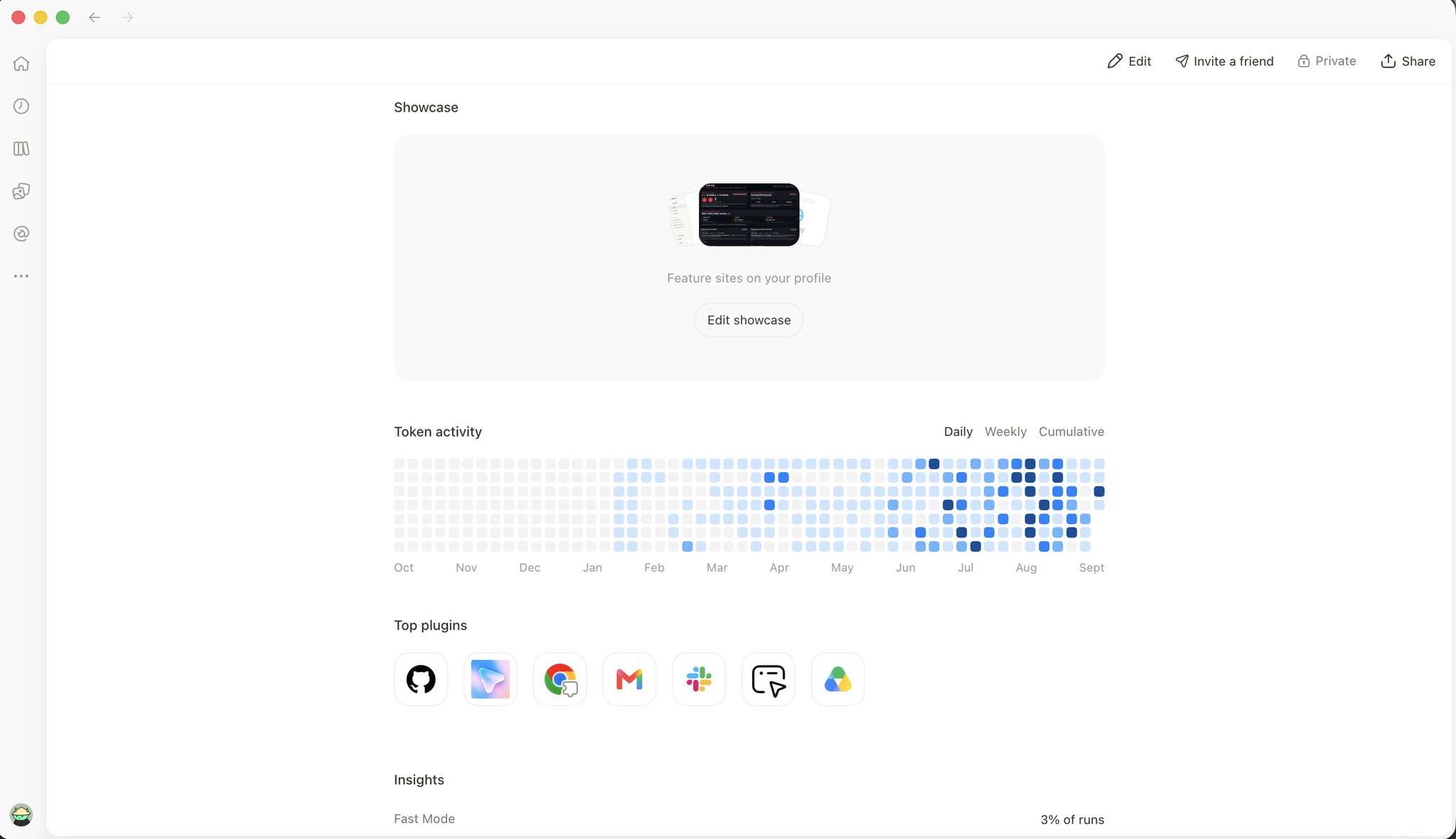 ChatGPT profiles add Top Plugins and site Showcase sections