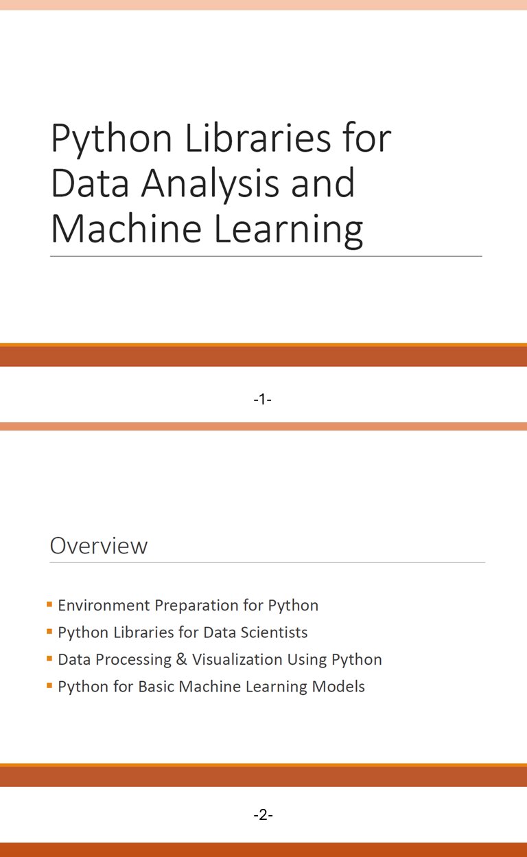 Python Libraries for Data Analysis and Machine Learning PDF