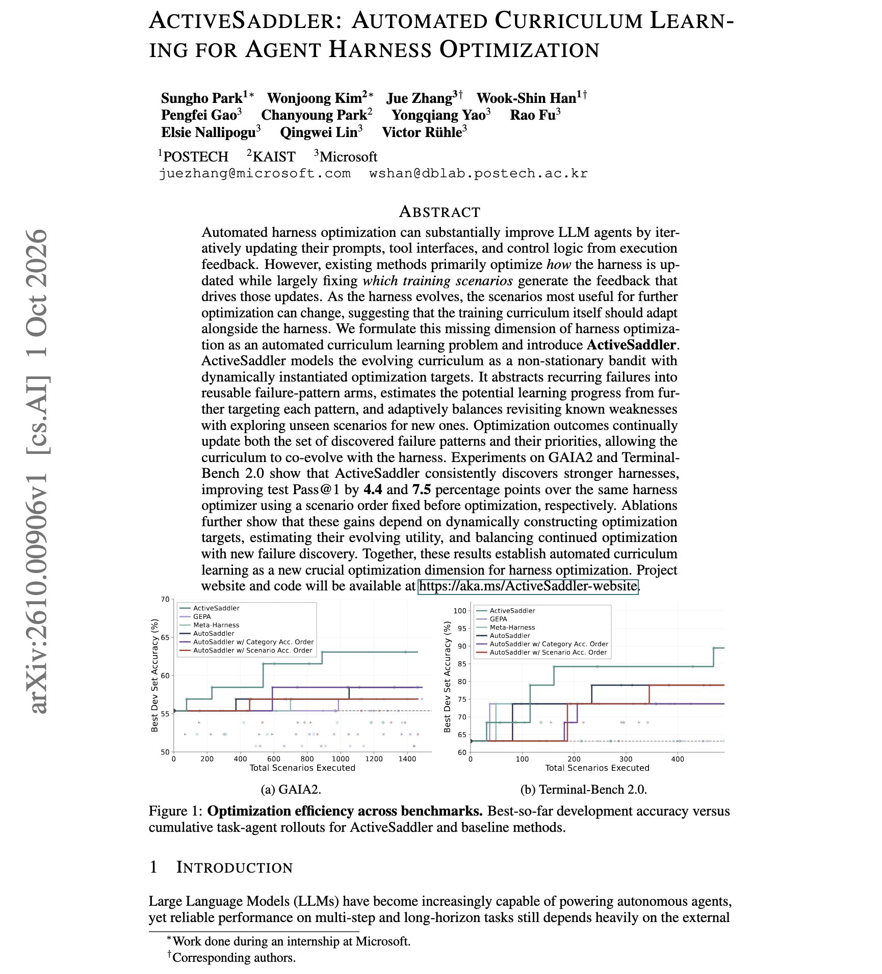 Microsoft paper on optimizing AI agent harnesses