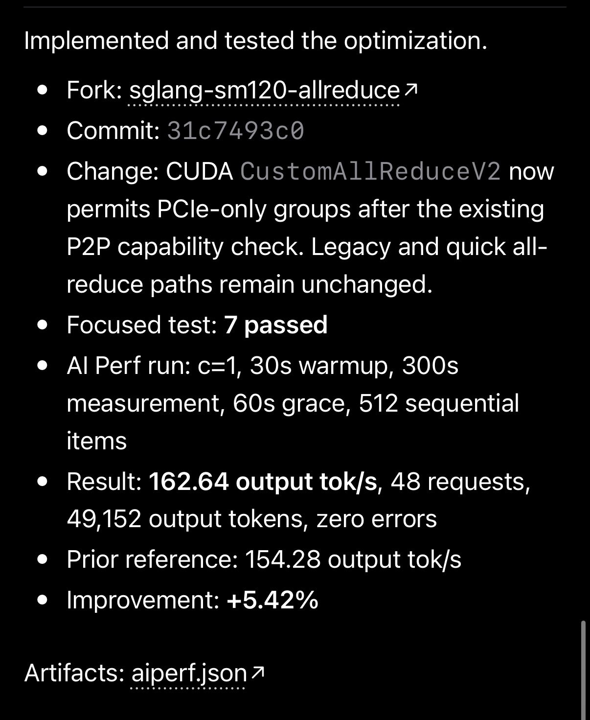 5% extra tokens per second on Blackwell GPUs