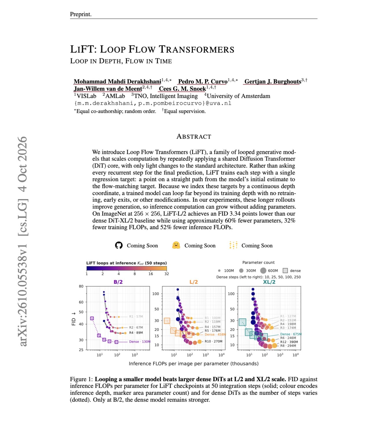 LiFT: Loop Flow Transformers for Looped Transformer Training