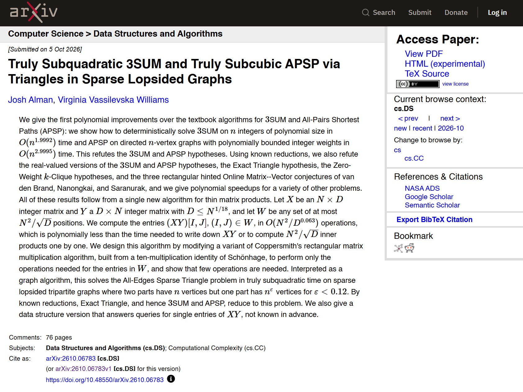 Claude achieves scientific result in algorithmic complexity