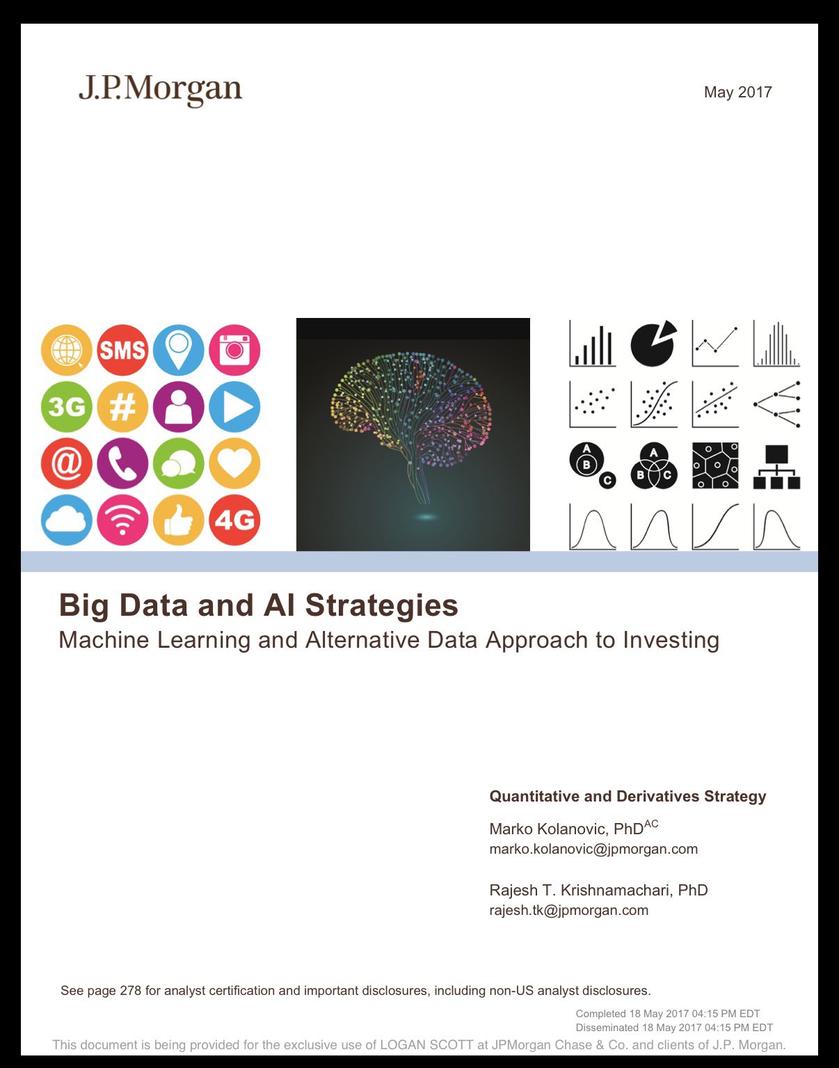JPMorgan PDF report on Machine Learning and AI investing