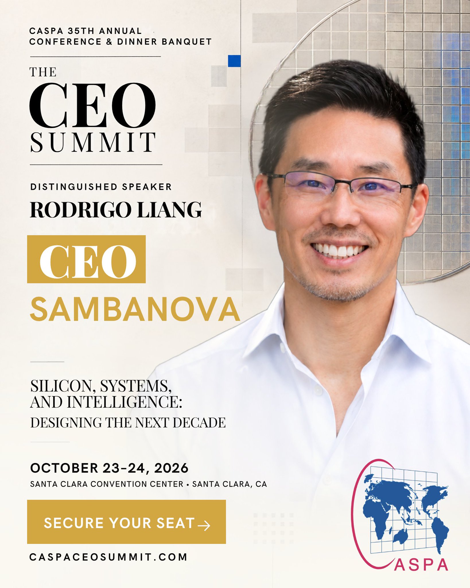 CEO to speak on AI compute architectures at CASPA Summit