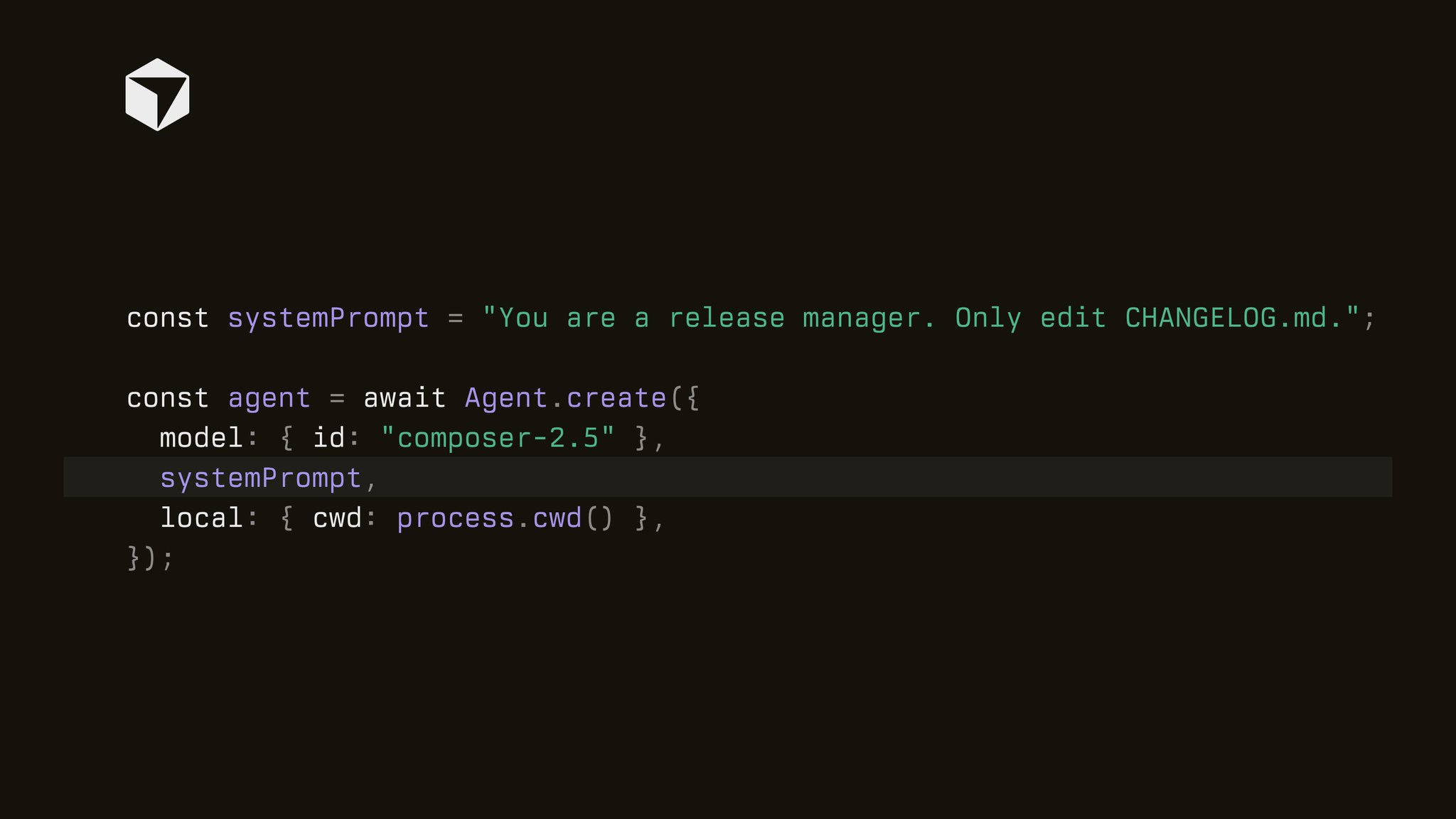 Cursor lets users replace system prompt with custom rules