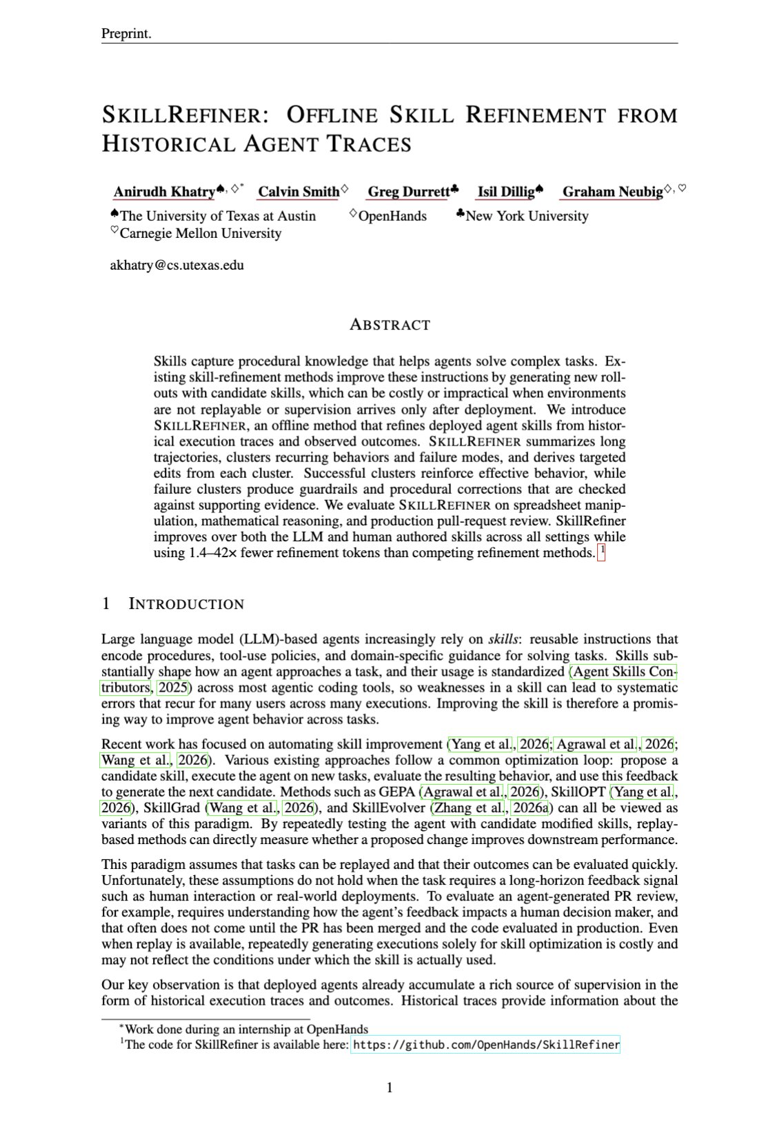 SkillRefiner: Agents Improve Skills from Historical Traces