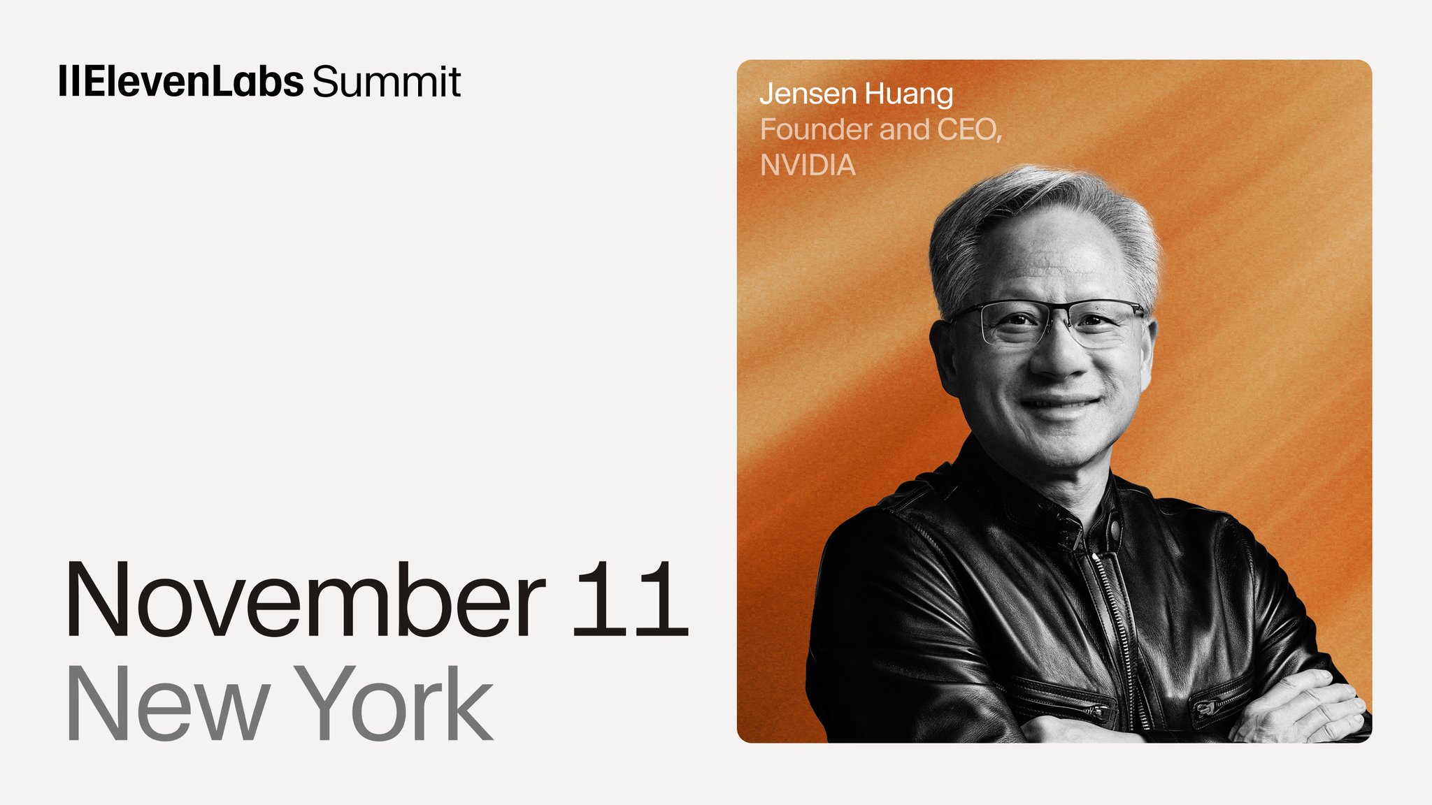 Jensen Huang joins ElevenLabs Summit NYC AI talk